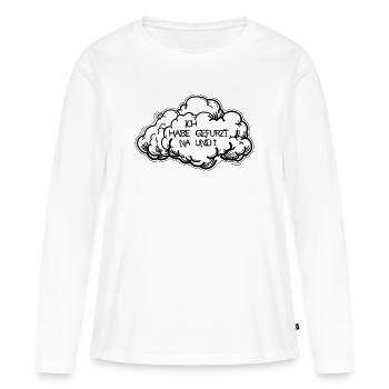 J’ai pété - T-shirt manches longues Premium bio Femme - blanc - Devant - Julia (174cm)