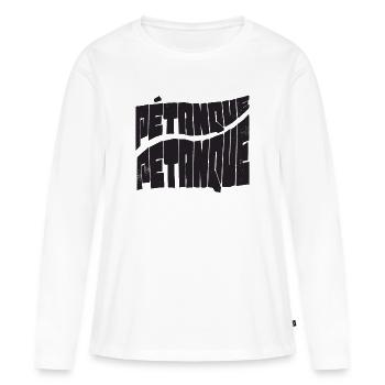 Boules de pétanque pour pétanque, pétanque et pétanque - T-shirt manches longues Premium bio Femme - blanc - Devant - Julia (174cm)