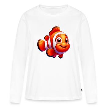 Clownfisch - Frauen Premium Bio Langarmshirt - Weiß - Vorne - Julia (174cm)