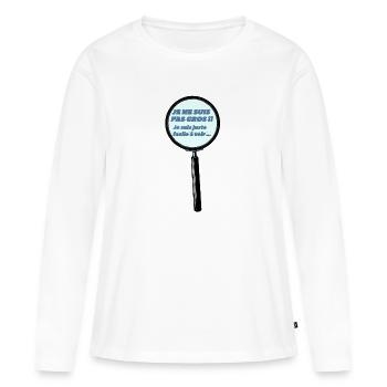 Je ne suis pas gros - T-shirt manches longues Premium bio Femme - blanc - Devant - Julia (174cm)