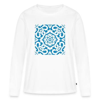 Portugal Blue Tiles 1 - Women's Premium Organic Long Sleeve Shirt - white - Front - Julia (174cm)