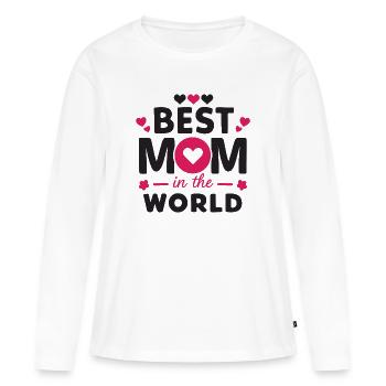 Beste Mama der Welt - Frauen Premium Bio Langarmshirt - Weiß - Vorne - Julia (174cm)