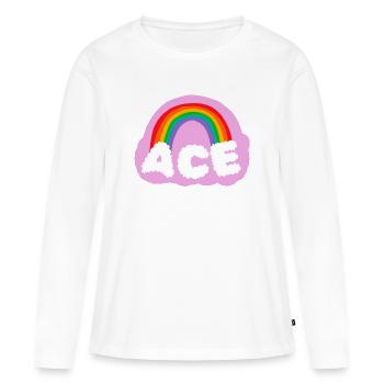 Asexualité, asexualité, as - T-shirt manches longues Premium bio Femme - blanc - Devant - Julia (174cm)