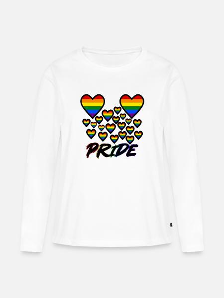 PRIDE - Frauen Premium Bio Langarmshirt - Weiß