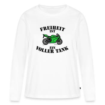 Déclaration de ravitaillement en carburant diesel Essence de station-service - T-shirt manches longues Premium bio Femme - blanc - Devant - Julia (174cm)