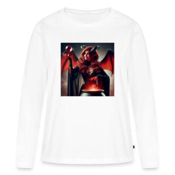 She-Devil - Women's Premium Organic Long Sleeve Shirt - white - Front - Julia (174cm)