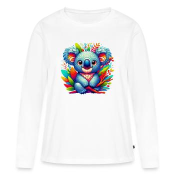 Koala - Frauen Premium Bio Langarmshirt - Weiß - Vorne - Julia (174cm)