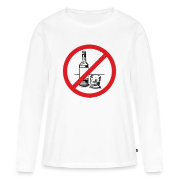 Alcohol prohibited! - Women's Premium Organic Long Sleeve Shirt - white - Front - Julia (174cm)