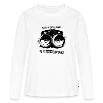 Le seul bon système est un soundsystem - T-shirt manches longues Premium bio Femme - blanc - Devant - Julia (174cm)