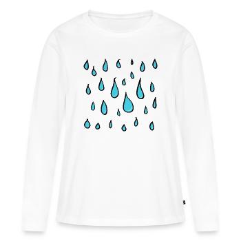 goutte d’eau - T-shirt manches longues Premium bio Femme - blanc - Devant - Julia (174cm)