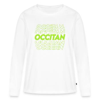 OCCITAN - T-shirt manches longues Premium bio Femme - blanc - Devant - Julia (174cm)