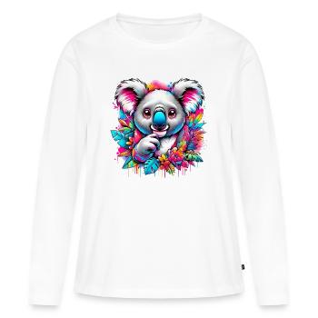 Koala - Frauen Premium Bio Langarmshirt - Weiß - Vorne - Julia (174cm)
