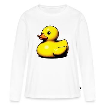 Caneton Canard Canard - T-shirt manches longues Premium bio Femme - blanc - Devant - Julia (174cm)