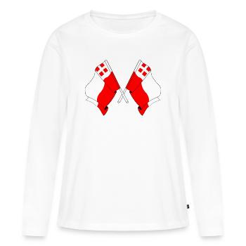 Zwei Flaggen der Provinz Utrecht - Frauen Premium Bio Langarmshirt - Weiß - Vorne - Julia (174cm)