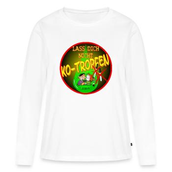 KO Tropfen - Frauen Premium Bio Langarmshirt - Weiß - Vorne - Julia (174cm)