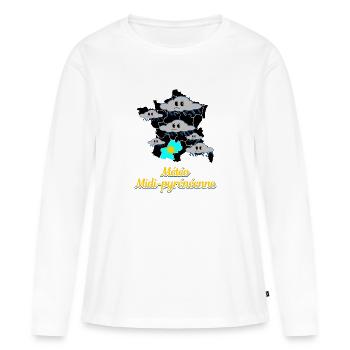 Météo Midi-Pyrénéennes - T-shirt manches longues Premium bio Femme - blanc - Devant - Julia (174cm)