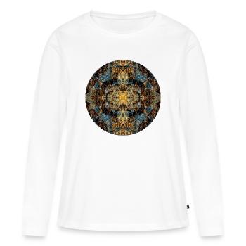 Nature Mandala Berchtesgaden - Sel - Galerie de guérison - T-shirt manches longues Premium bio Femme - blanc - Devant - Julia (174cm)