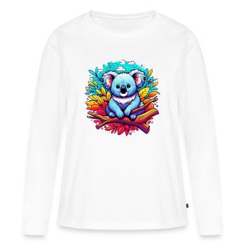 Koala - Frauen Premium Bio Langarmshirt - Weiß - Vorne - Julia (174cm)