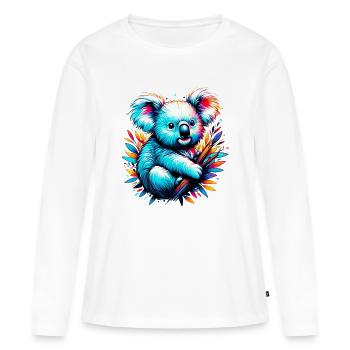 Koala - Frauen Premium Bio Langarmshirt - Weiß - Vorne - Julia (174cm)