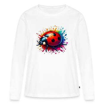 Marienkäfer - Frauen Premium Bio Langarmshirt - Weiß - Vorne - Julia (174cm)