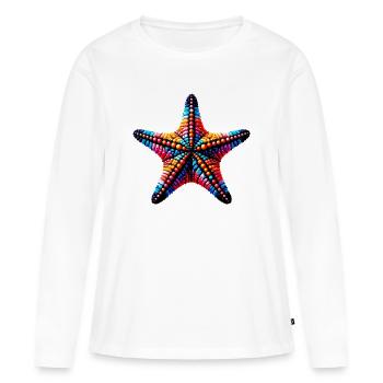 Seestern - Frauen Premium Bio Langarmshirt - Weiß - Vorne - Julia (174cm)