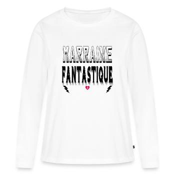 Marraine Fantastique - T-shirt manches longues Premium bio Femme - blanc - Devant - Julia (174cm)