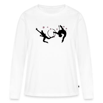 Rhythmic gymnastics with hoops - Women's Premium Organic Long Sleeve Shirt - white - Front - Julia (174cm)