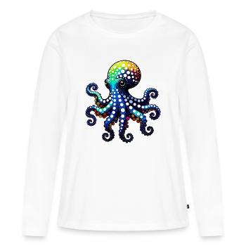Krake - Frauen Premium Bio Langarmshirt - Weiß - Vorne - Julia (174cm)