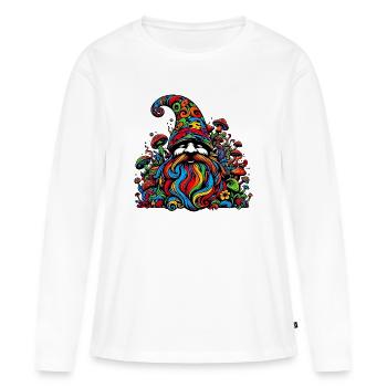 Gnome - T-shirt manches longues Premium bio Femme - blanc - Devant - Julia (174cm)