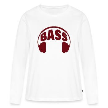 BASS - Women's Premium Organic Long Sleeve Shirt - white - Front - Julia (174cm)