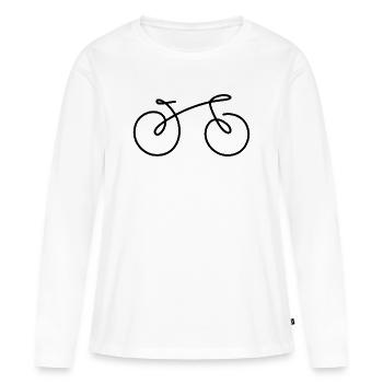 Bicycle Line - T-shirt manches longues Premium bio Femme - blanc - Devant - Julia (174cm)