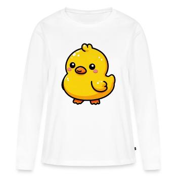 Caneton Canard Canard Canard - T-shirt manches longues Premium bio Femme - blanc - Devant - Julia (174cm)
