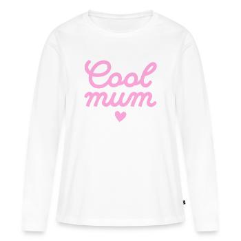 Emotive Pink Casual Mother's Day Design - Women's Premium Organic Long Sleeve Shirt - white - Front - Julia (174cm)