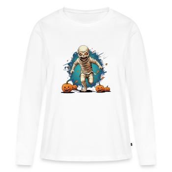 Halloween Mummy - Women's Premium Organic Long Sleeve Shirt - white - Front - Julia (174cm)