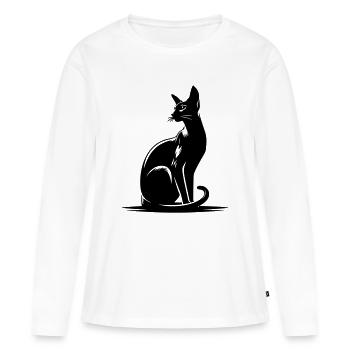 Oriental Shorthair Cat - Women's Premium Organic Long Sleeve Shirt - white - Front - Julia (174cm)