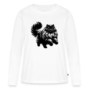 Perserkatze - Perser - Frauen Premium Bio Langarmshirt - Weiß - Vorne - Julia (174cm)