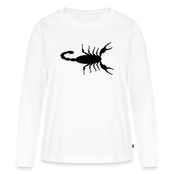 Giftige Tiere Kaiser Skorpion - Frauen Premium Bio Langarmshirt - Weiß - Vorne - Julia (174cm)