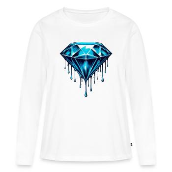 Diamond - Women's Premium Organic Long Sleeve Shirt - white - Front - Julia (174cm)