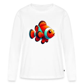 Clownfisch - Frauen Premium Bio Langarmshirt - Weiß - Vorne - Julia (174cm)