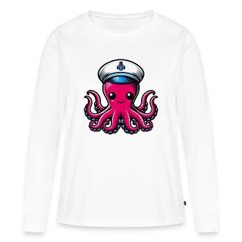 Krake - Frauen Premium Bio Langarmshirt - Weiß - Vorne - Julia (174cm)