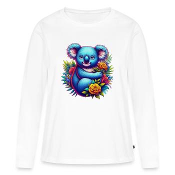 Koala - Frauen Premium Bio Langarmshirt - Weiß - Vorne - Julia (174cm)