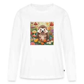 Hedgehog, Baby, Child, Newborn - Women's Premium Organic Long Sleeve Shirt - white - Front - Julia (174cm)