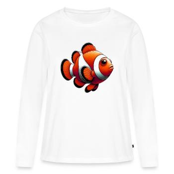 Clownfisch - Frauen Premium Bio Langarmshirt - Weiß - Vorne - Julia (174cm)
