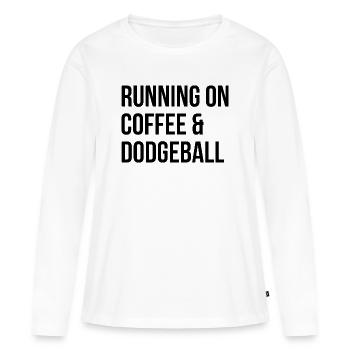 Ball-prisonnier - T-shirt manches longues Premium bio Femme - blanc - Devant - Julia (174cm)