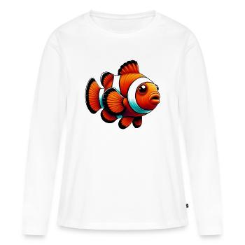 Clownfisch - Frauen Premium Bio Langarmshirt - Weiß - Vorne - Julia (174cm)