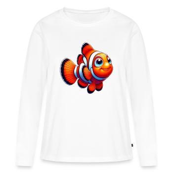 Clownfisch - Frauen Premium Bio Langarmshirt - Weiß - Vorne - Julia (174cm)