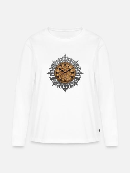 Wuhr im Barockrahmen - Frauen Premium Bio Langarmshirt - Weiß
