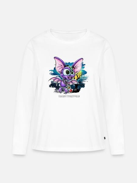 Schatten der Nacht - Frauen Premium Bio Langarmshirt - Weiß