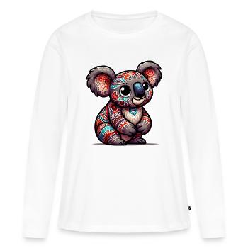 Koala - Frauen Premium Bio Langarmshirt - Weiß - Vorne - Julia (174cm)