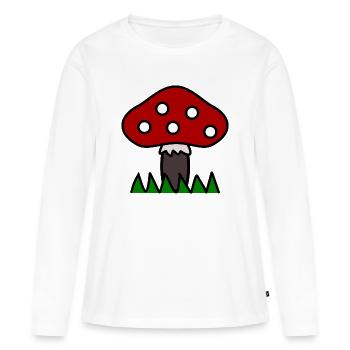 anniversaire. anniversaire décennie. humour. drôle - T-shirt manches longues Premium bio Femme - blanc - Devant - Julia (174cm)